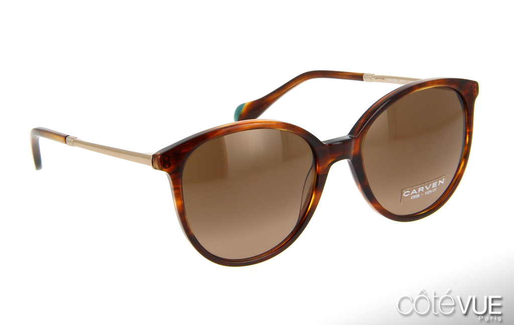 Lunettes De Soleil Femme Vintage - Monture Rouge Acrylique - Verres Marron UV400 - France
