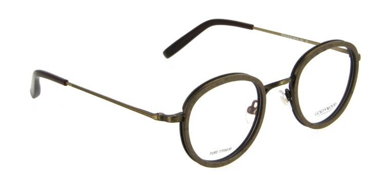 Lunettes Gold and Wood titan 03 02 bois marron métal