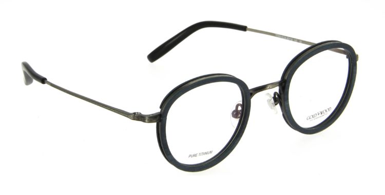 Lunettes Gold and Wood titan 03 04 bois bleu métal silver