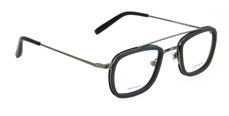 Lunettes Gold and Wood titan 05 04 bois bleu métal