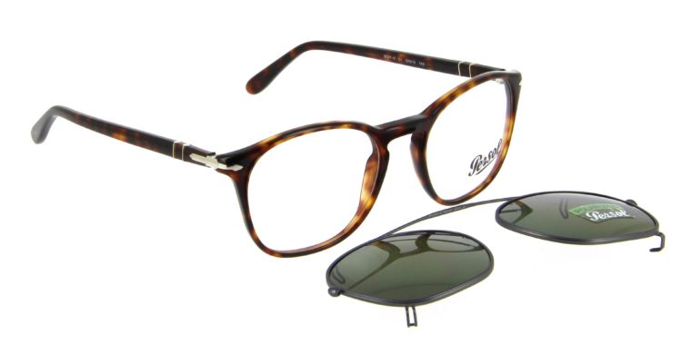 Lunettes Persol 3007v 24 écaille fonce clip solaire