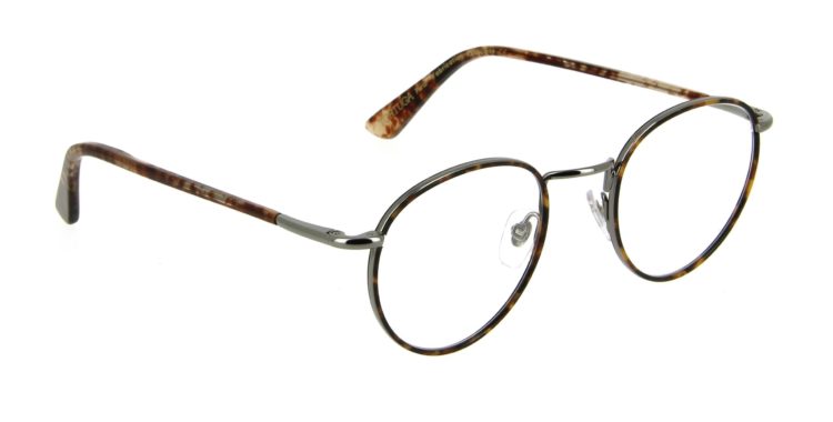 Lunettes Tortuga pantos2 gun c no3 écaille marron métal