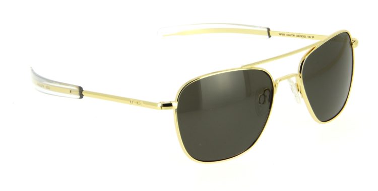 Lunettes de soleil Randolph aviator af58 23 k gold