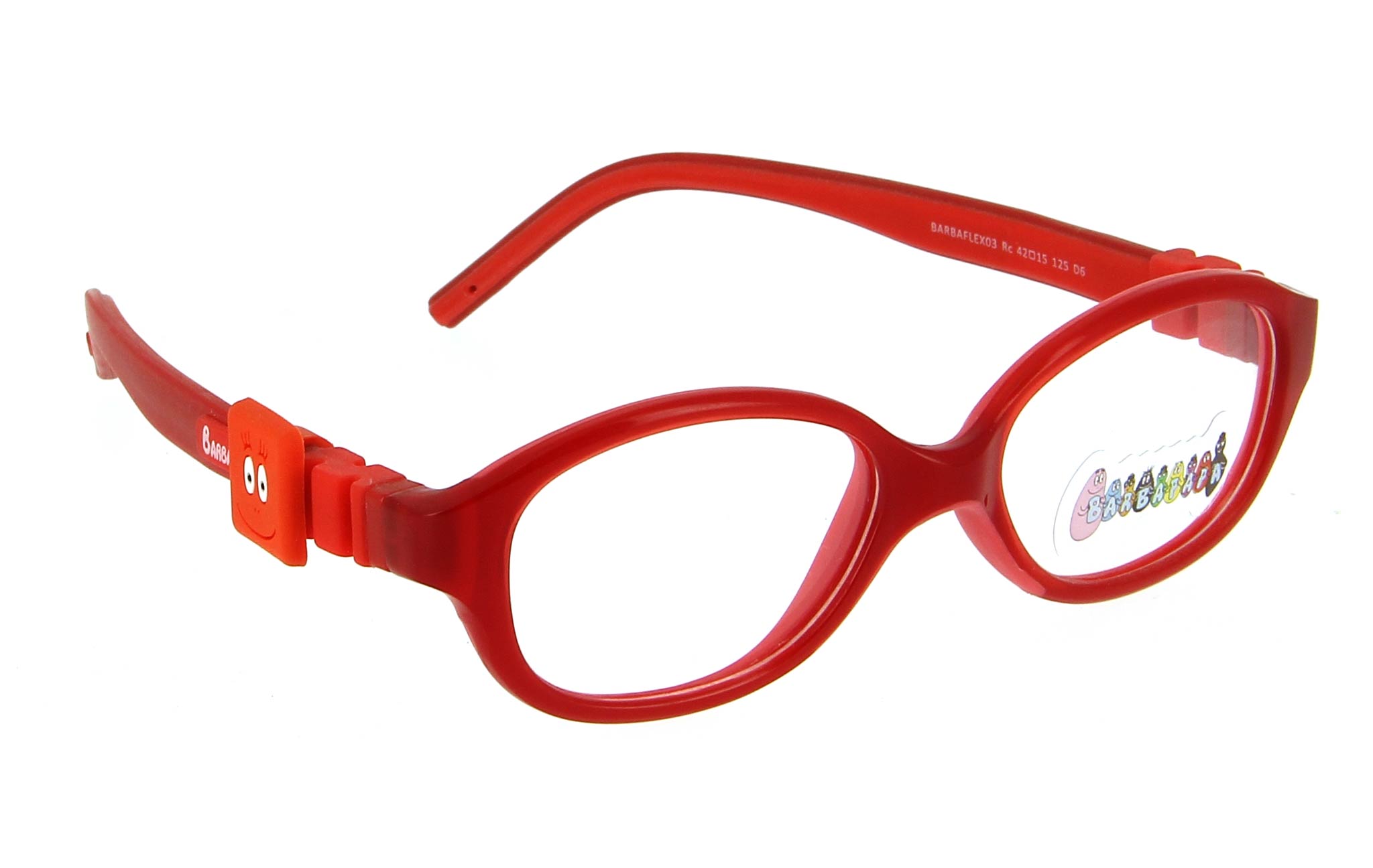 lunettes enfant barbapapa barbaflex03 rc rouge